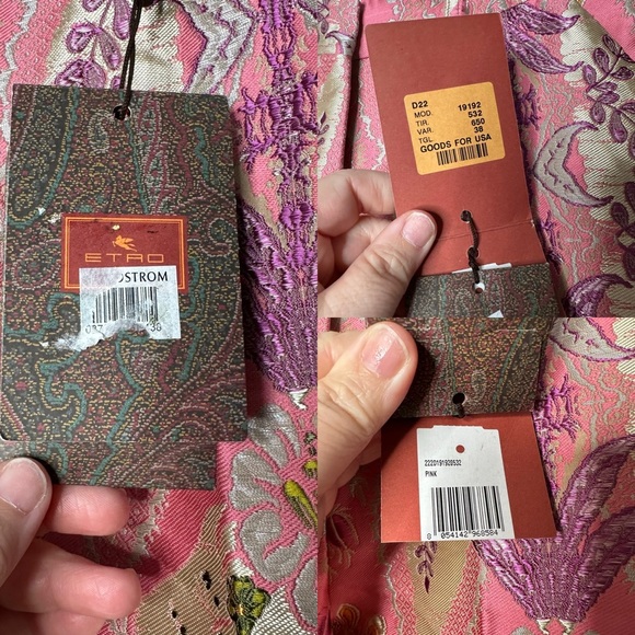 Etro Jacquard Metallic Pleated Ankle-Crop Trousers Pants NEW - Picture 8 of 9